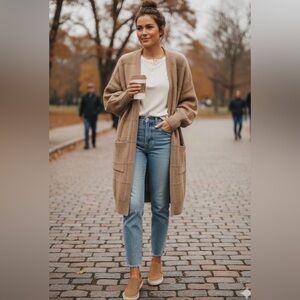 Olive & Oak Women's Tan Sweater Size S Academy Preppy